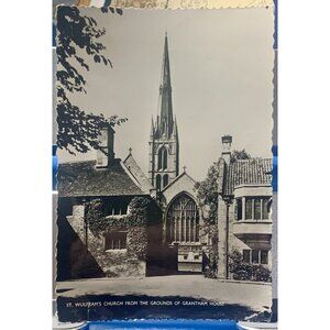 Vintage Real Photo Postcard Of St. Wulframs Church From Grantham House By John